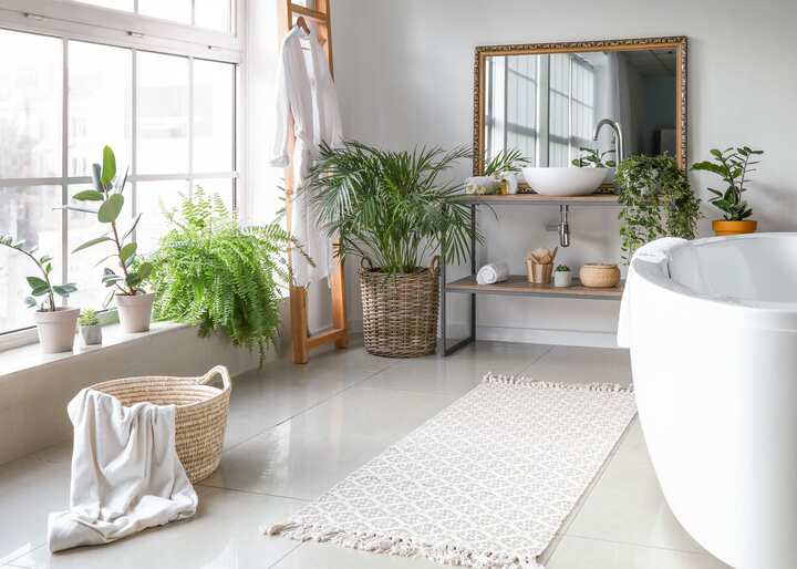 A complete bathroom remodel adds a modern and polished look to a New Smyrna Beach, FL home.